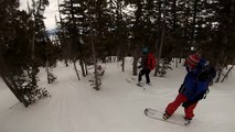 Skiing one of the  