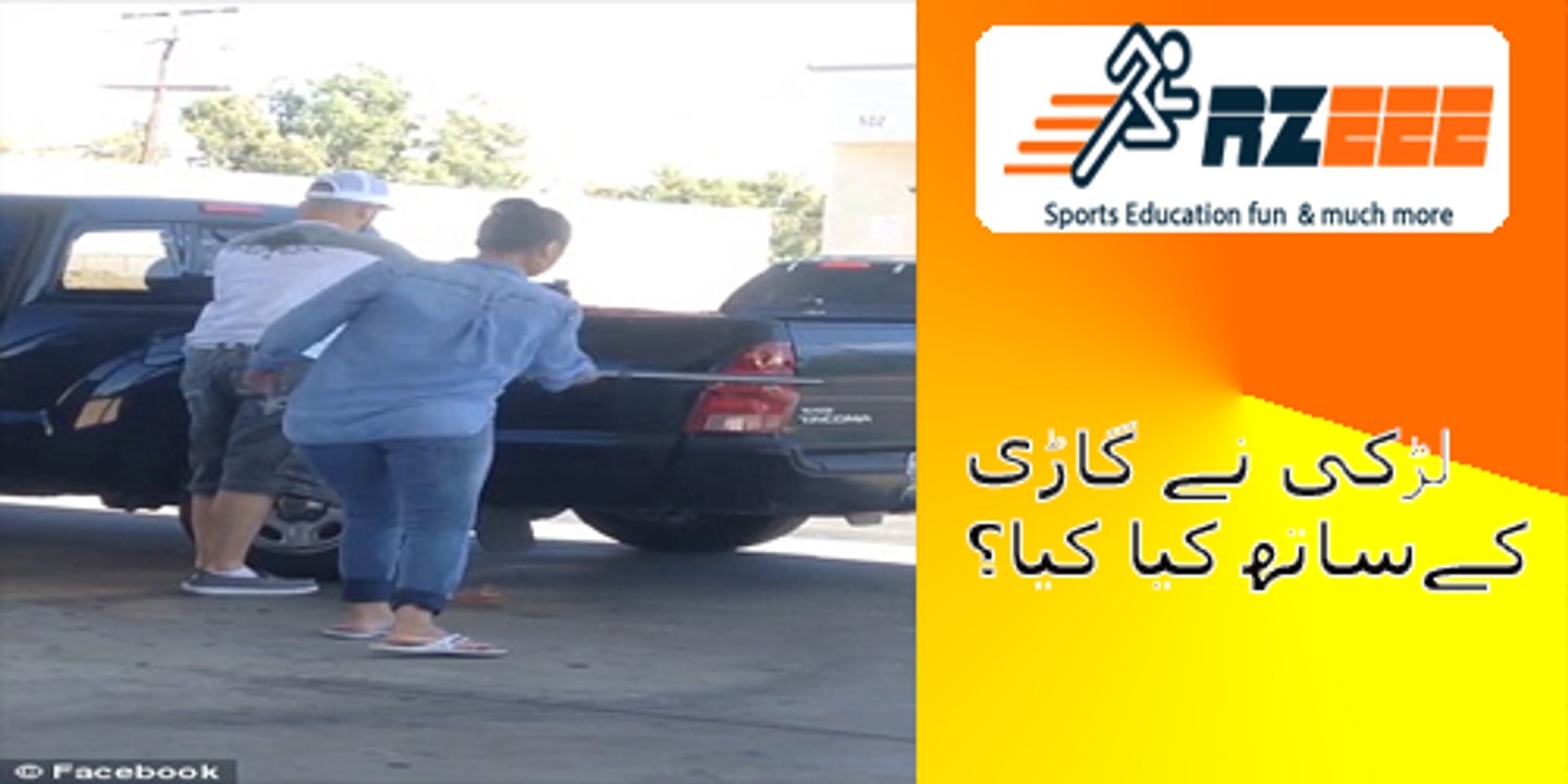 Woman Smashes Truck With Pipe  Gas Station Meltdown