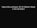 Read Toyota Celica and Supra 1971-87 (Chilton's Repair & Tune-Up Guides) ebook textbooks