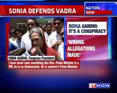 Sonia Gandhi Defends Vadra