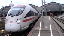 Ausfahrt ICE-T Sonnenberg in Leipzig auf Gleis 17