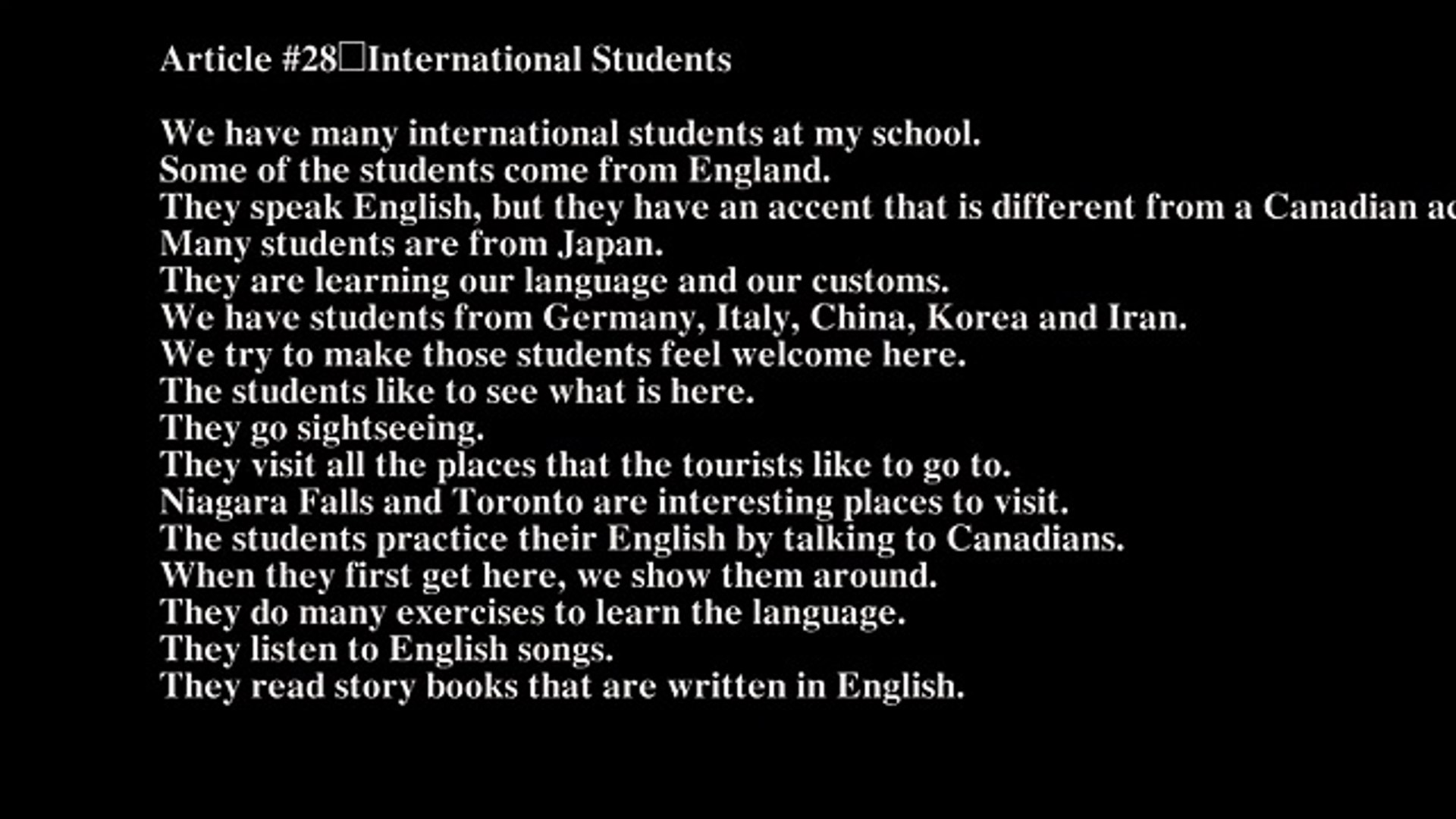 ⁣International students