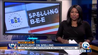 Palm Beach Gardens student participating in Scripps National Spelling Bee