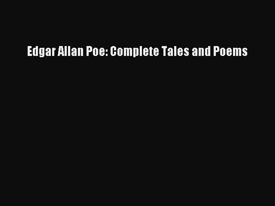 [PDF] Edgar Allan Poe: Complete Tales and Poems  Full EBook