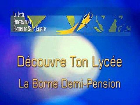 Vidéo Flashcode : Découvre ton lycée - Borne demi pension