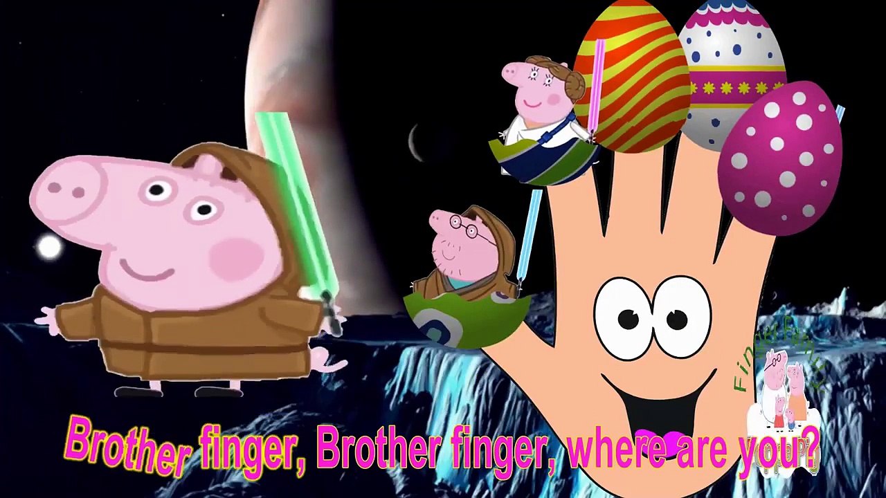 Peppa Pig Finger Family Song - Peppa Pig Star Wars & Toy Story Magical Surprise Eggs - Kids Songs