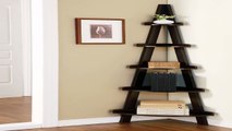 Casual Home 5 Shelf Corner Bookcase Espresso