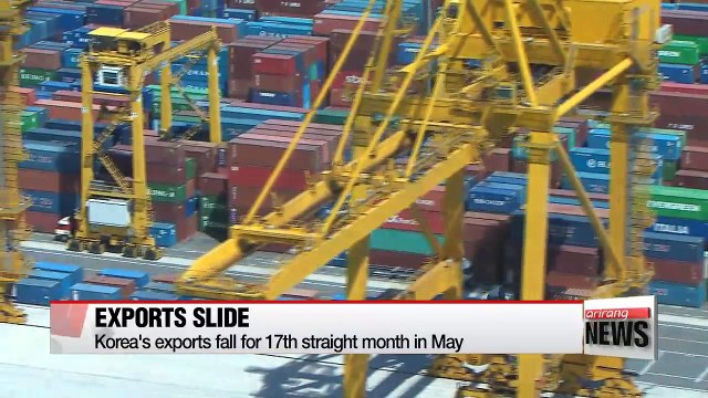 Korea's exports fall for 17th straight month