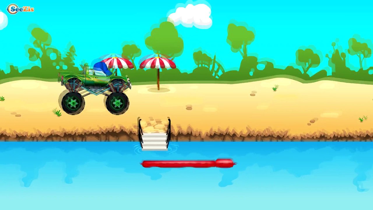 Монстр Трак и Гоночные машины! Мультики про машинки для детей. Монстр Трак в опасности