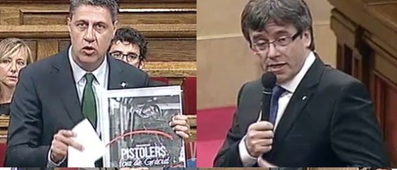 Puigdemont i Albiol s'enganxen pels mossos i la policia espanyola