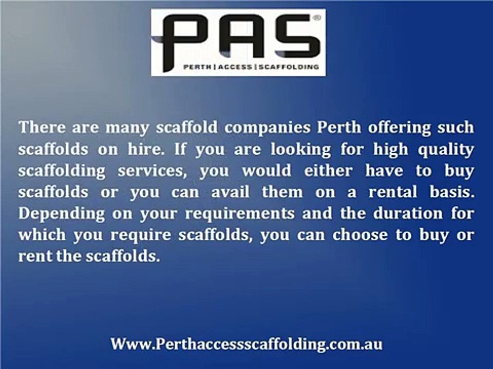 Scaffold companies Perth for renting scaffolds for construction purpose