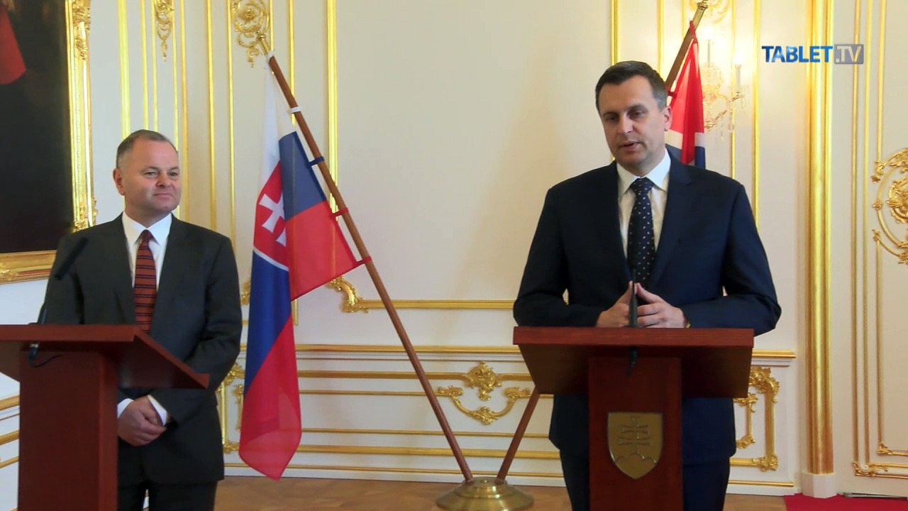 ZÁZNAM: Tlačová konferencia Andreja Danka s predsedom Parlamentu Nórskeho kráľovstva Olemicom Thommessenom