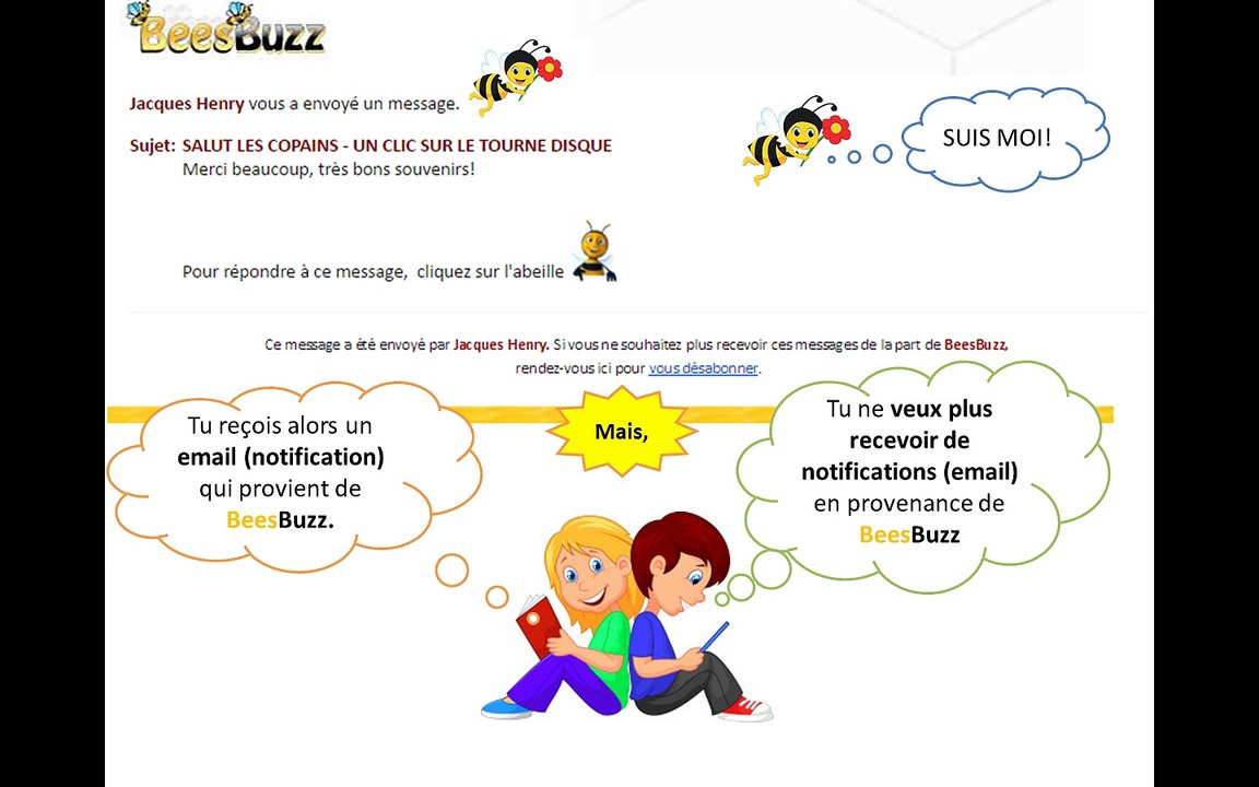 Cette vidéo t'explique comment configurer la réception des notifications sur BeesBuzz