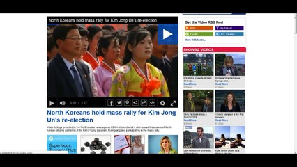 North Koreans hold mass rally for Kim Jong Un's re-election