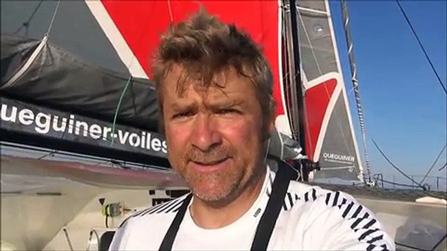 Jour 3 : Yann Eliès à bord de Quéguiner-Leucémie Espoir