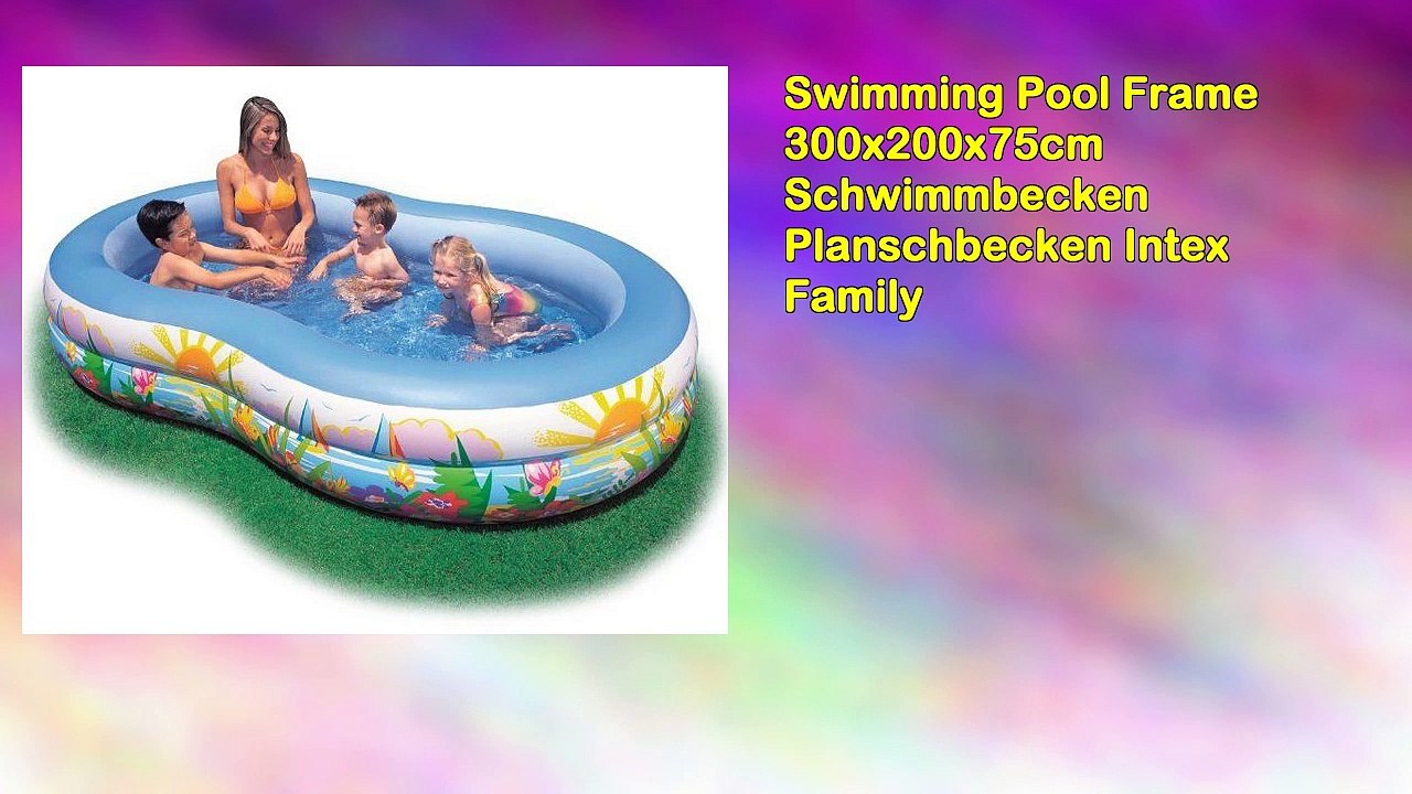 Swimming Pool Frame 300x200x75cm Schwimmbecken Planschbecken Intex Family