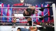 The Rock saves John Cena and gets attacked by CM Punk at 1000th Episode of RAW - 7 23 12