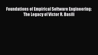 EBOOKONLINEFoundations of Empirical Software Engineering: The Legacy of Victor R. BasiliREADONLINE