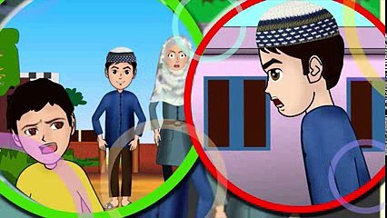 Washing hands & forgot Bismillah Abdul Bari Islamic cartoon Hindi Urdu -