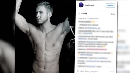 Calvin Harris tienta a sus fanes con foto sin camisa