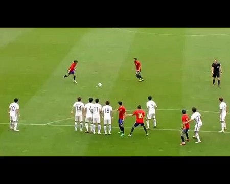 David Silva Fantastic Free-kick Goal - Spain vs South Korea 1-0 01-06-2016 HD