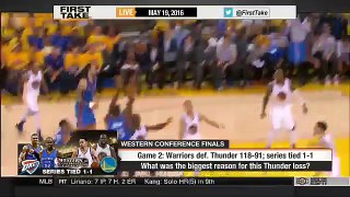 ESPN FIRST TAKE 5 19 2016 OKLAHOMA CITY THUNDER HAVE TO RECOLLECT AFTER EMBARRASSING GAME 211