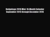 Read Books Hedgehogs 2016 Mini: 16-Month Calendar September 2015 through December 2016 Ebook