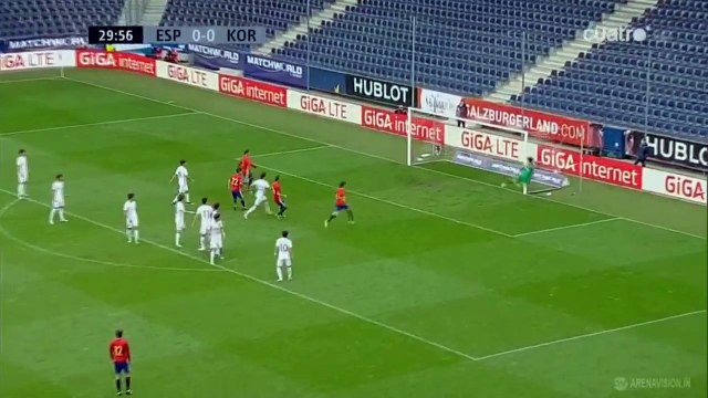 Spain 1-0 South Korea David Silva Amazing Free Kick Goal 01-06-2016 HD