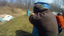 Glock 19 live fire drill.  shooting and moving to cover.