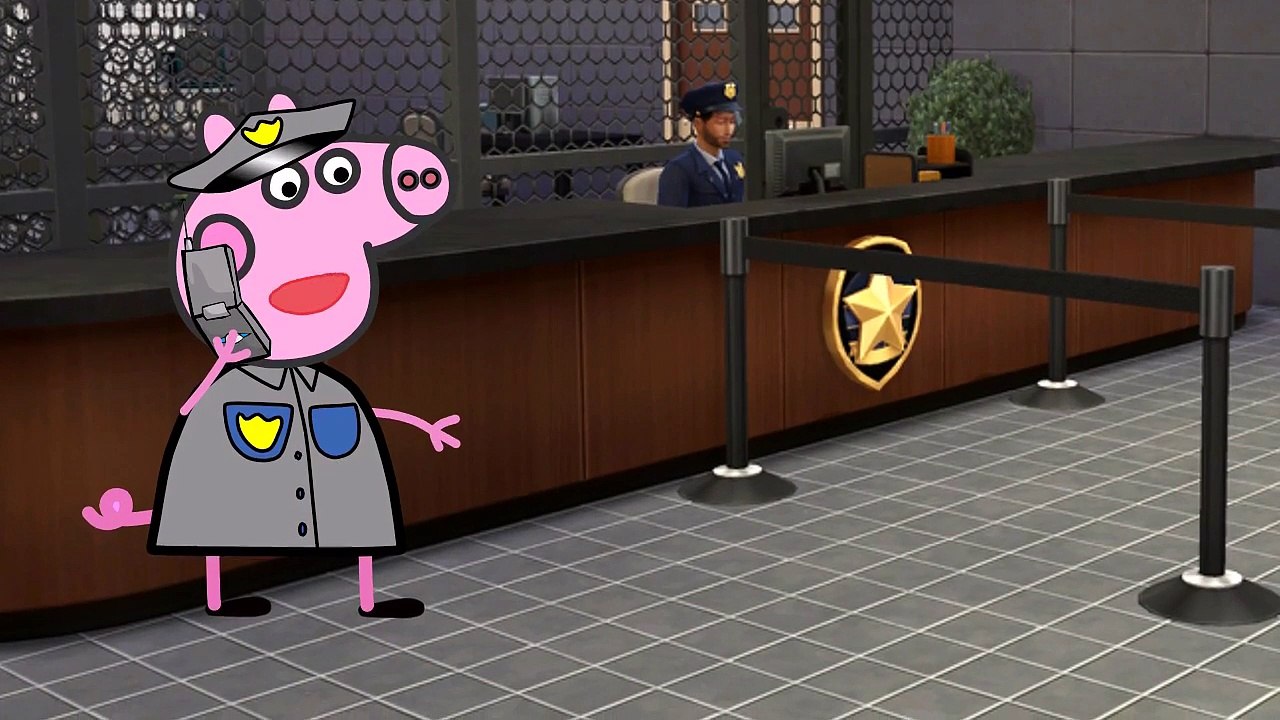 Peppa pig Bank robbery Trucks Crashes
