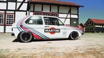 Um VW Golf MK1 disfarçado de Lancia Delta Integrale Martini Racing!