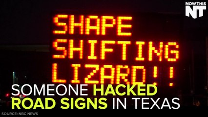 Texas Highway Construction Signs Hacked With Anti-Trump Message