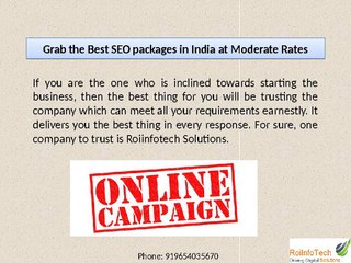 Grab the Best SEO Packages in India at Moderate Rates