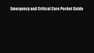 Download Emergency and Critical Care Pocket Guide Ebook Free