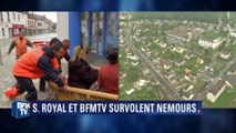 Inondations: Ségolène Royal et BFMTV survolent Nemours en hélicoptère