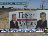 Early campaign signs irritate Pinal County residents