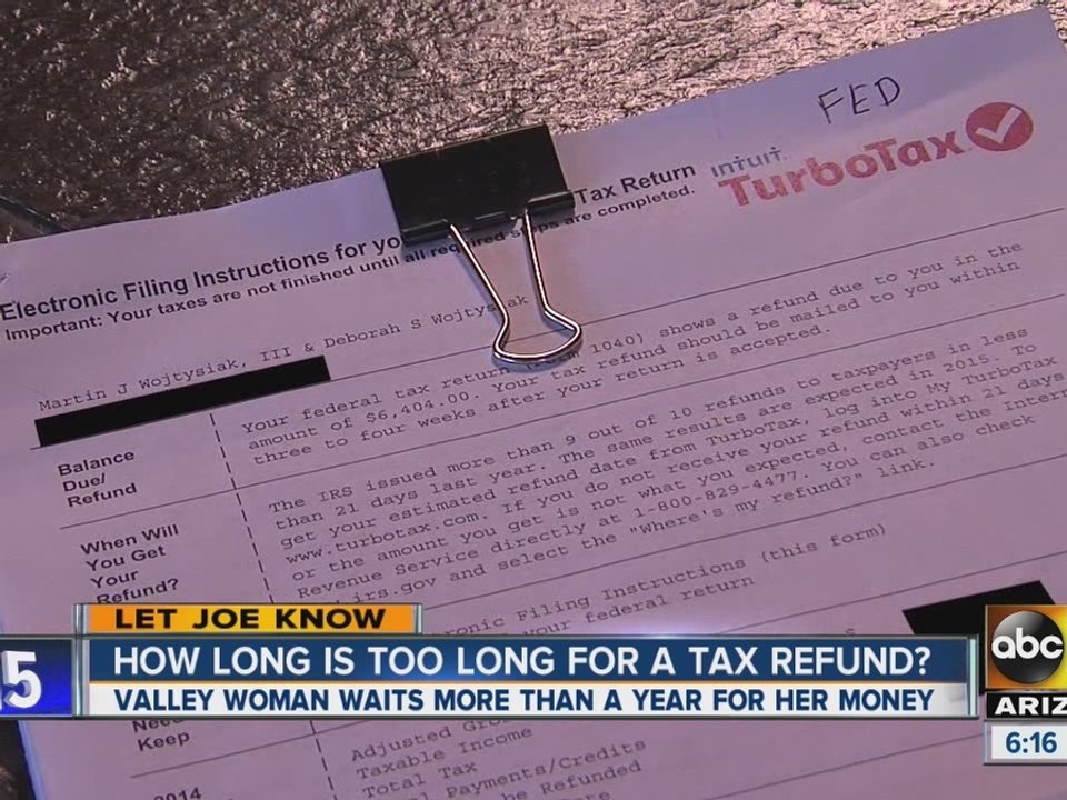 Let Joe Know: IRS tax refund delayed more than a year