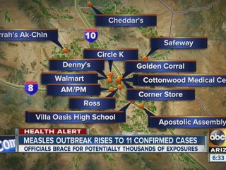 Measles outbreak rises to 11 cases