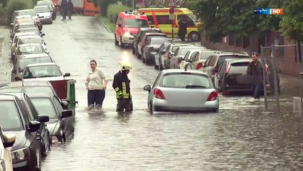 Heftige Regenfälle in Leipzig