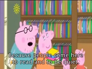 Peppa Pig Cartoon The Library