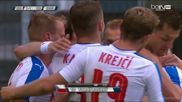 Tomas Rosicky Amazing Goal Russia vs Czech Republic 1-1 01-06-2016 HD