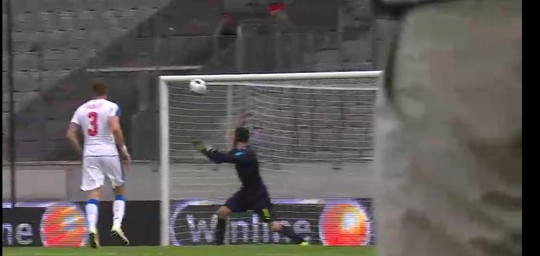Petr Cech amazing SAVE - Russia 1-1 Czech Republic - 01-06-2016