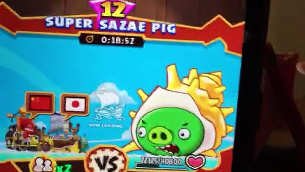 Angry birds fight the dragon pig raids fighting the super sazae pigs