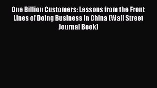 Popular book One Billion Customers: Lessons from the Front Lines of Doing Business in China
