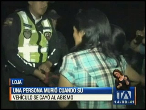 Una persona murió cuando su vehículo cayó al abismo en Loja