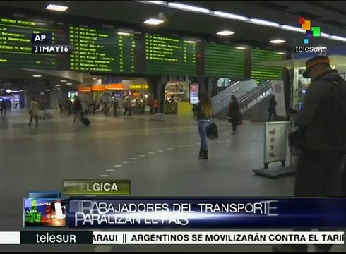 Transportistas de Bélgica realizan huelga ante recortes