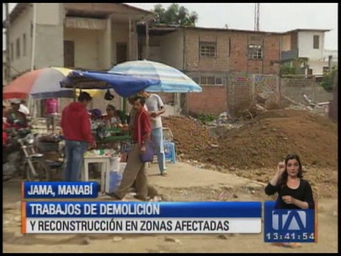 Manabí se define entre demolición, limpieza y reconstrucción