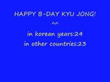 kyu jong 23/24 birthday!