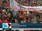 Jóvenes venezolanos marchan en contra del injerencismo de la OEA