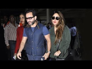 Saif Ali Khan And Kareena Kapoor Spotted At Airport